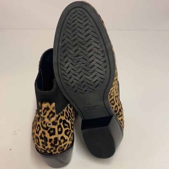 Cole Haan Gia Leopard print calf hair Bootie size 7 1/2B A1 - Picture 12 of 12